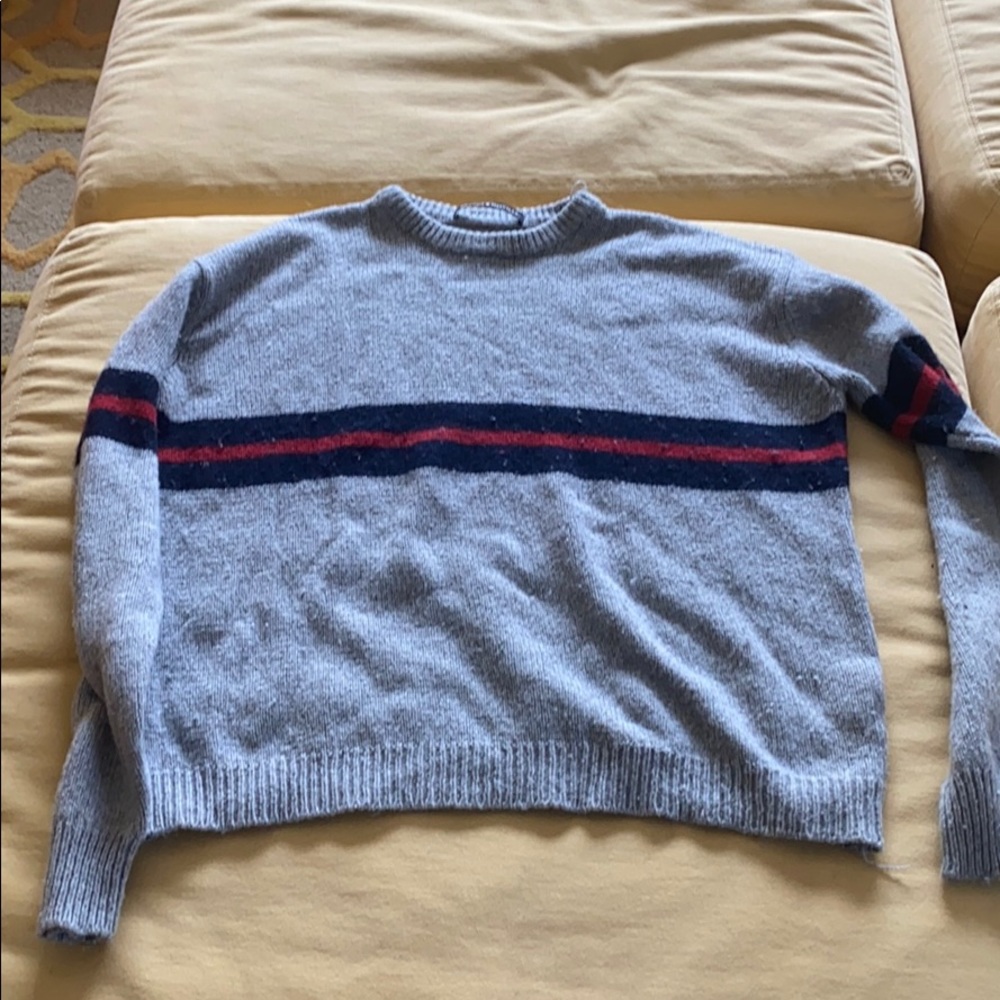 Brandy Melville Gray Striped Sweater